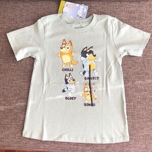 MOOSE Toddler Boy Girl Bluey Printed Short Sleeve T-Shirt Green 5T